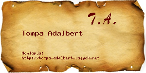 Tompa Adalbert névjegykártya